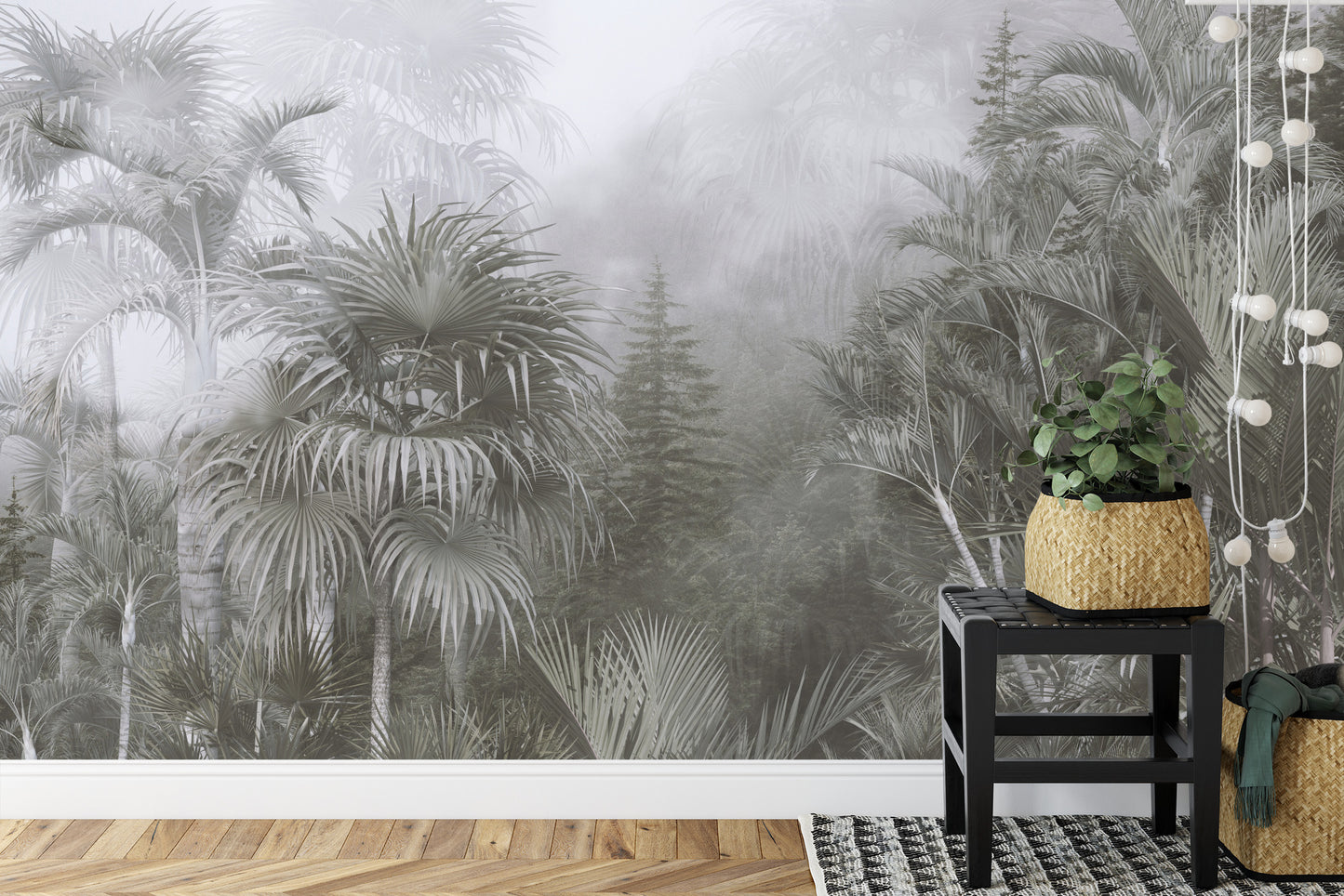 Fototapete Tropical Trees And Leaves For Digital Printing Wallpaper, Custom Design Wallpaper - 3D