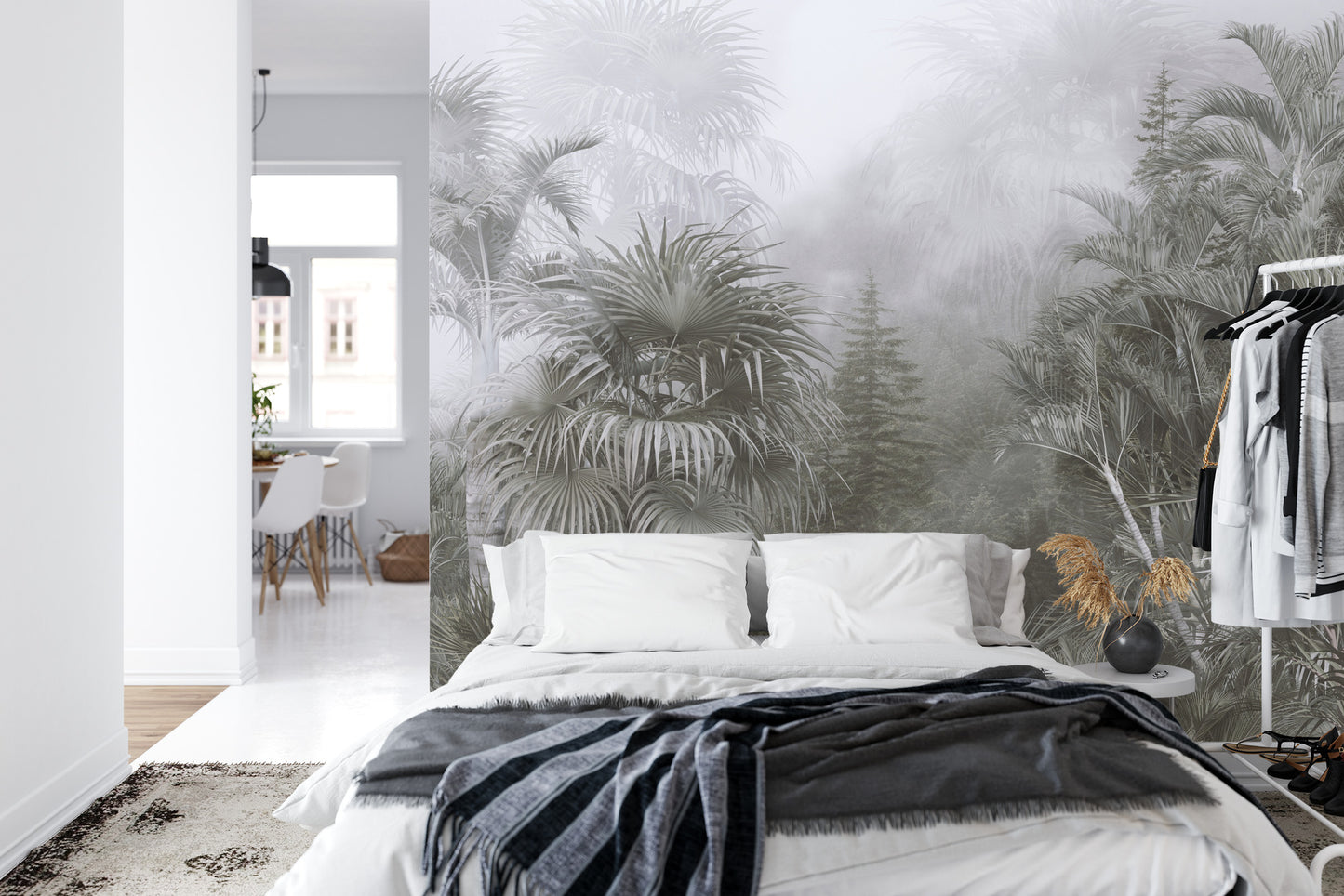 Fototapete Tropical Trees And Leaves For Digital Printing Wallpaper, Custom Design Wallpaper - 3D