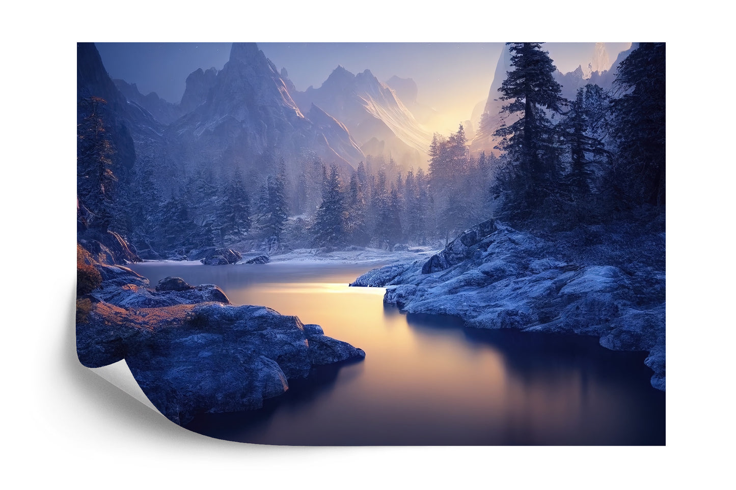 Fototapete Atemberaubende Naturberglandschaft, 3D