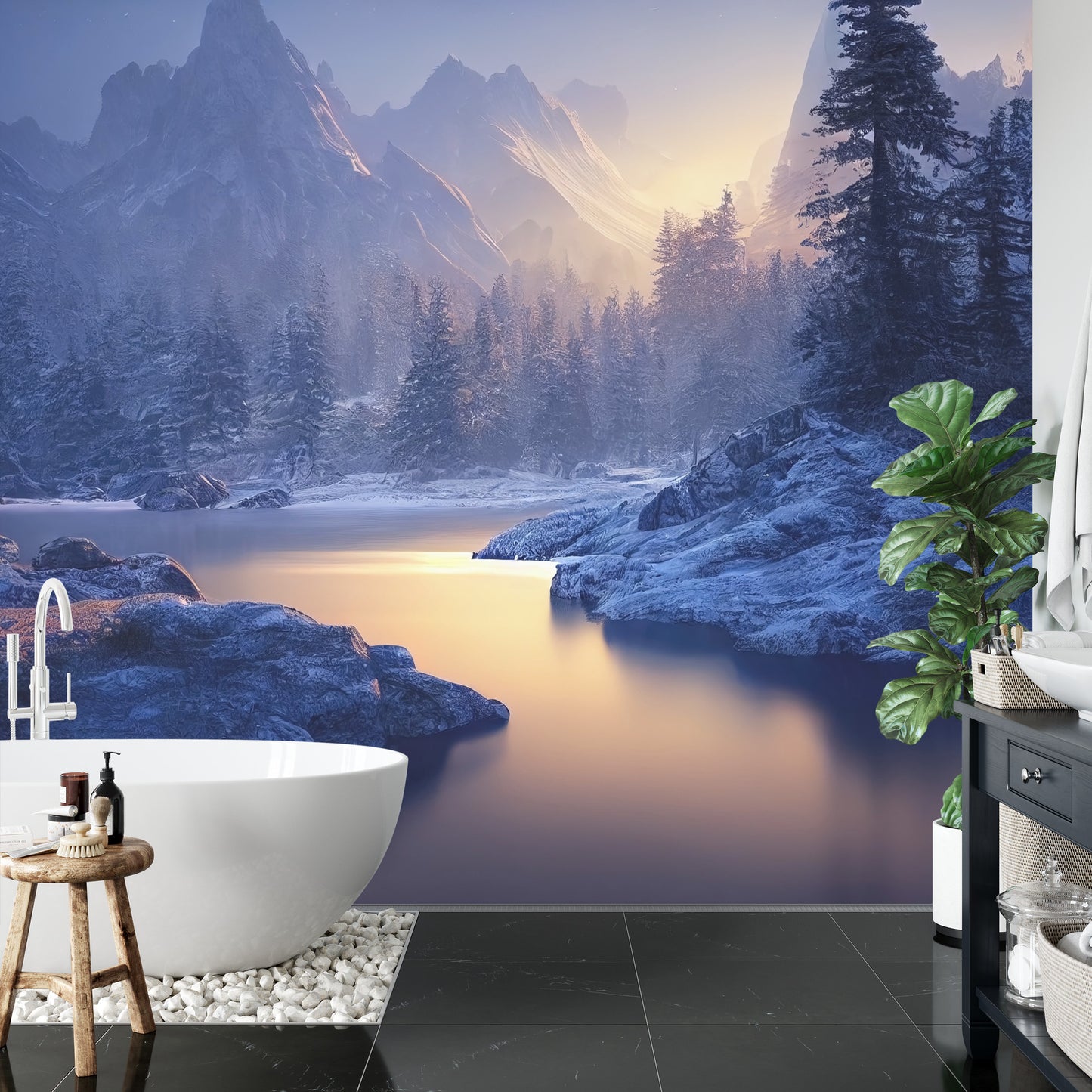 Fototapete Atemberaubende Naturberglandschaft, 3D