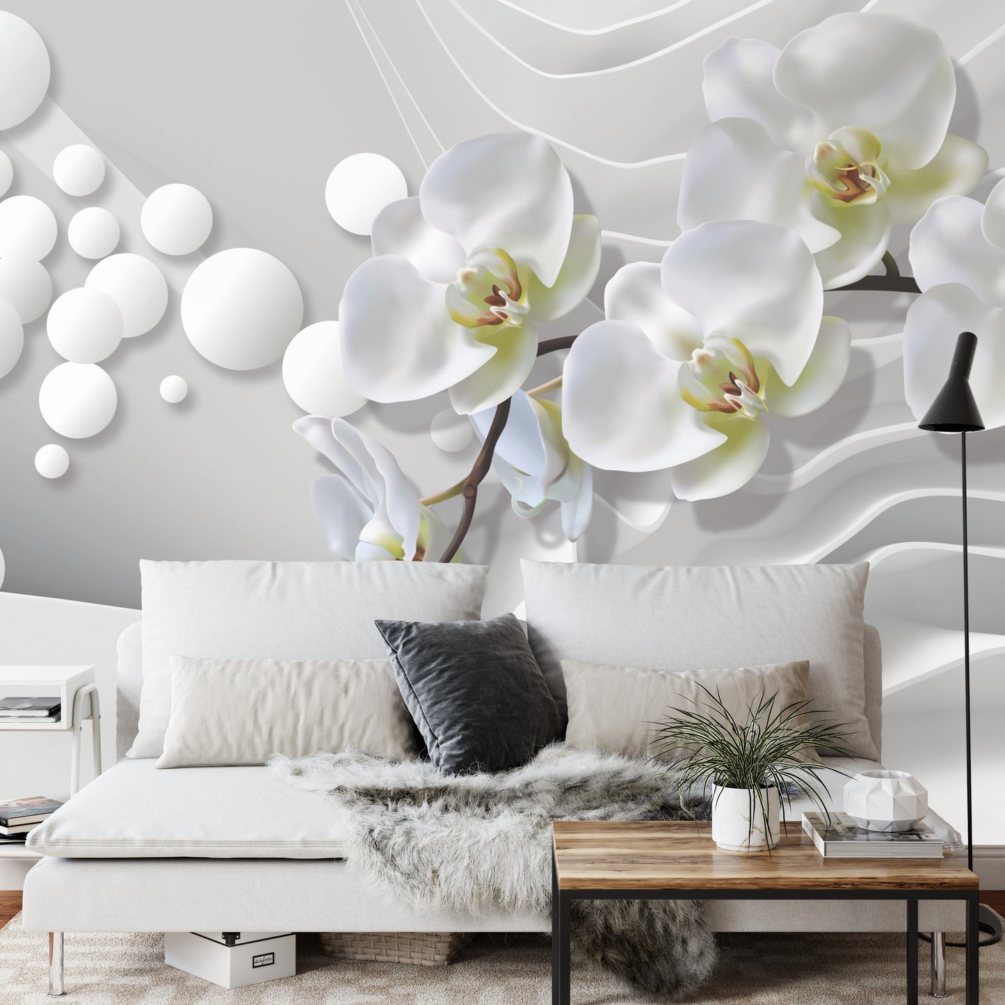 Fototapete Weiße Orchideen