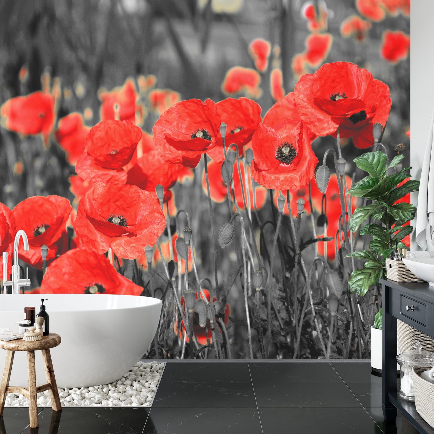 Fototapete Mohnblumen