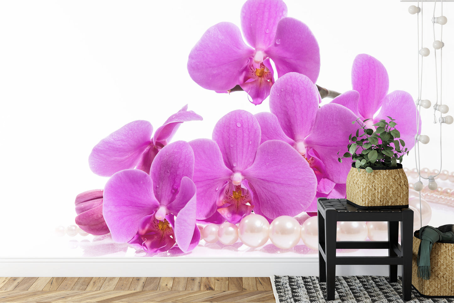 Fototapete Orchideen & Perlen