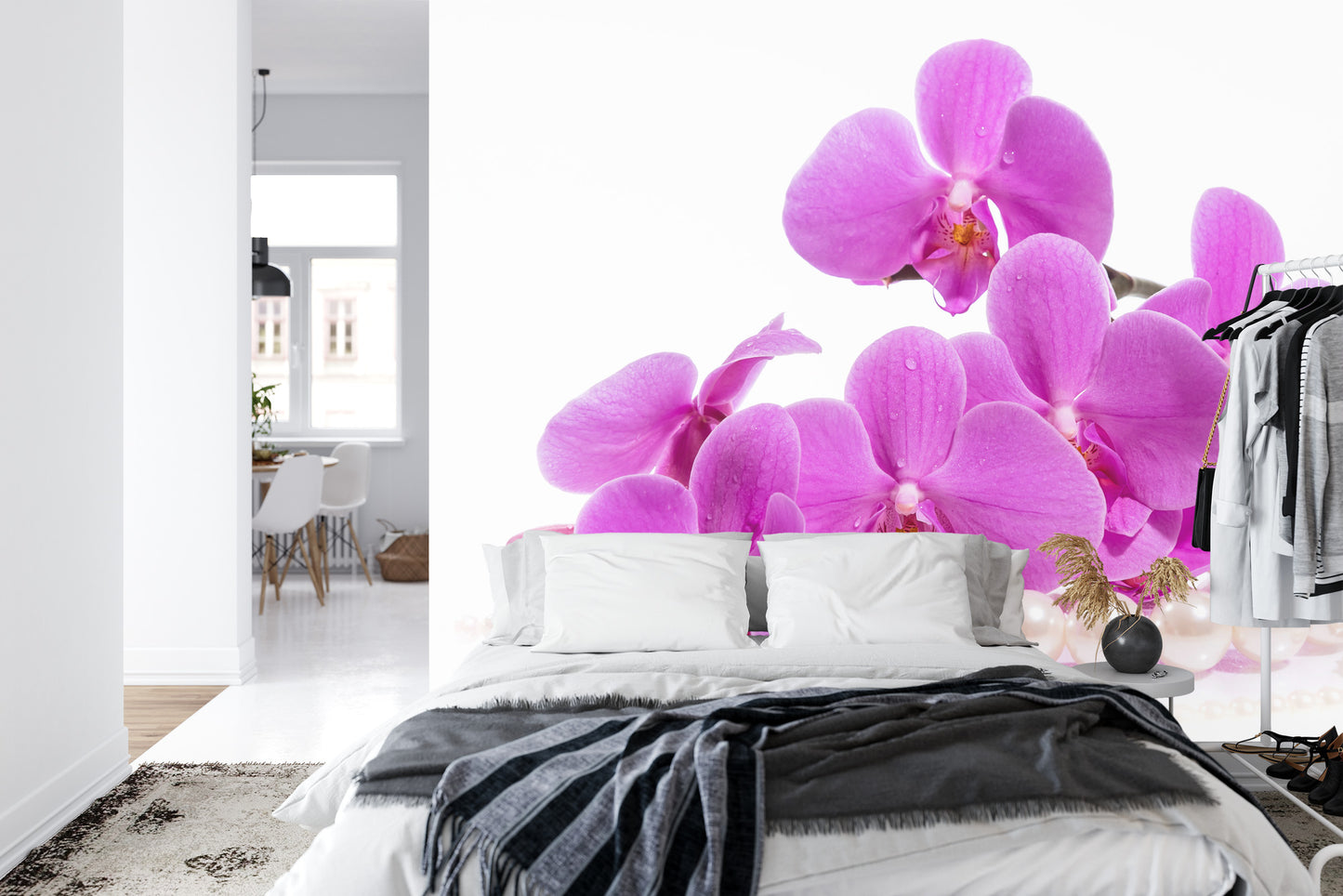 Fototapete Orchideen & Perlen