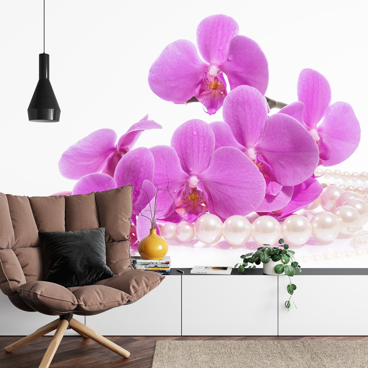 Fototapete Orchideen & Perlen