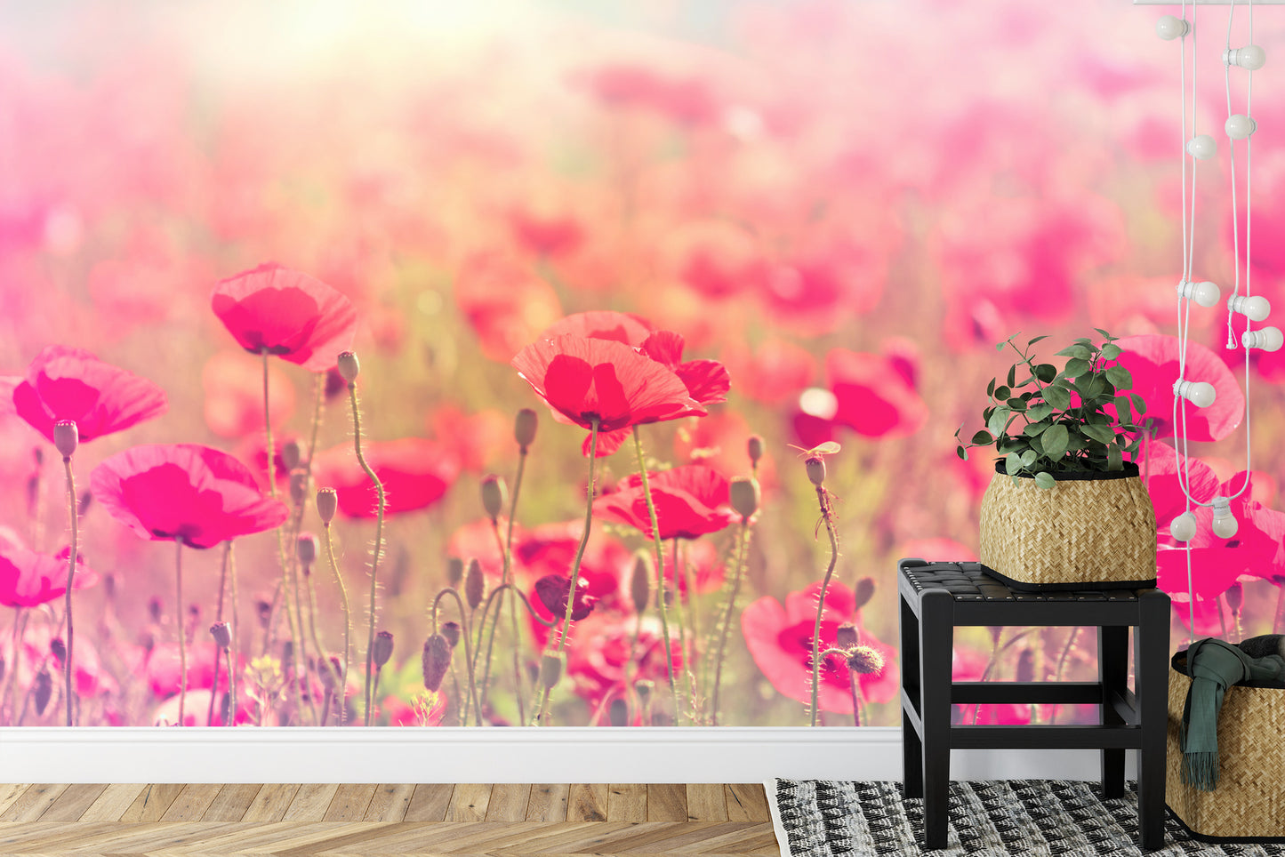 Fototapete Wilde Mohnblumen