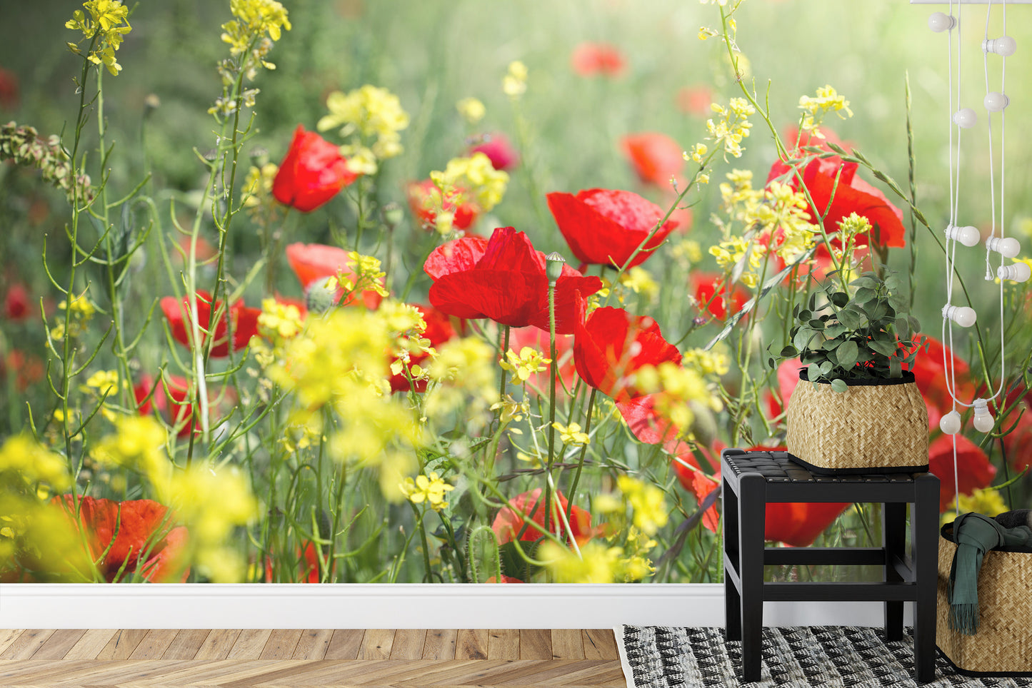 Fototapete Mohnblumen Wiese