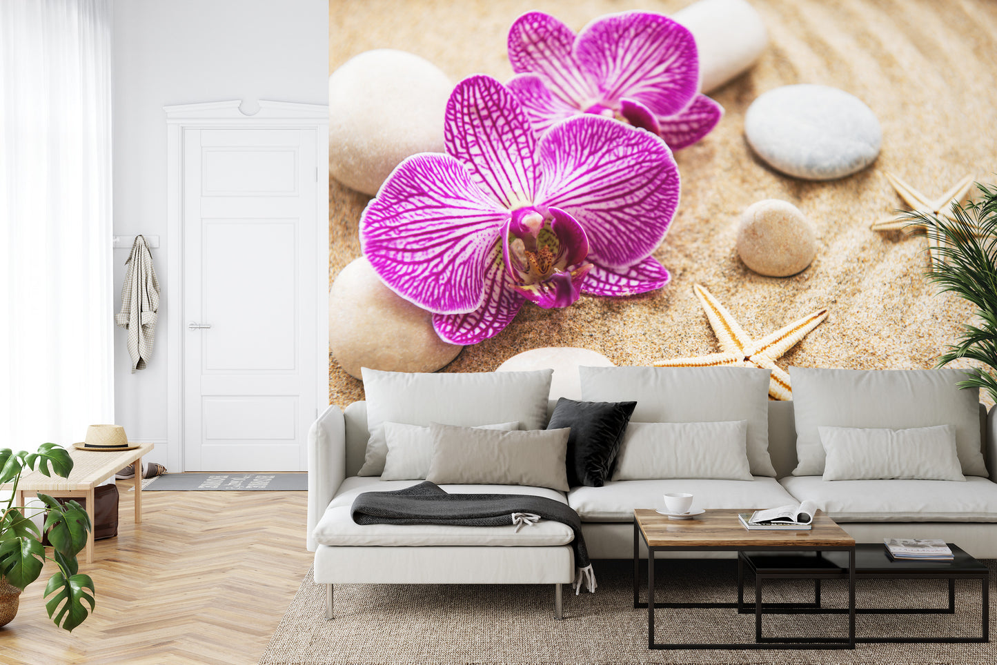 Fototapete Spa Strand Orchidee