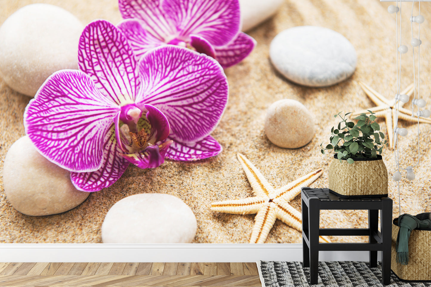 Fototapete Spa Strand Orchidee
