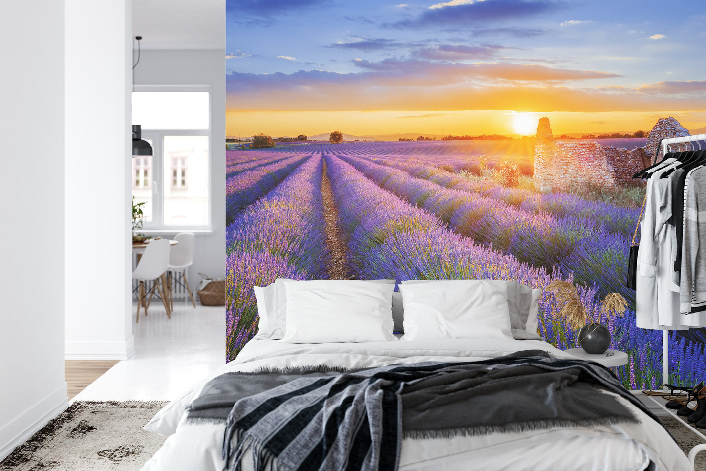 Fototapete Landschaft Feld Lavendel