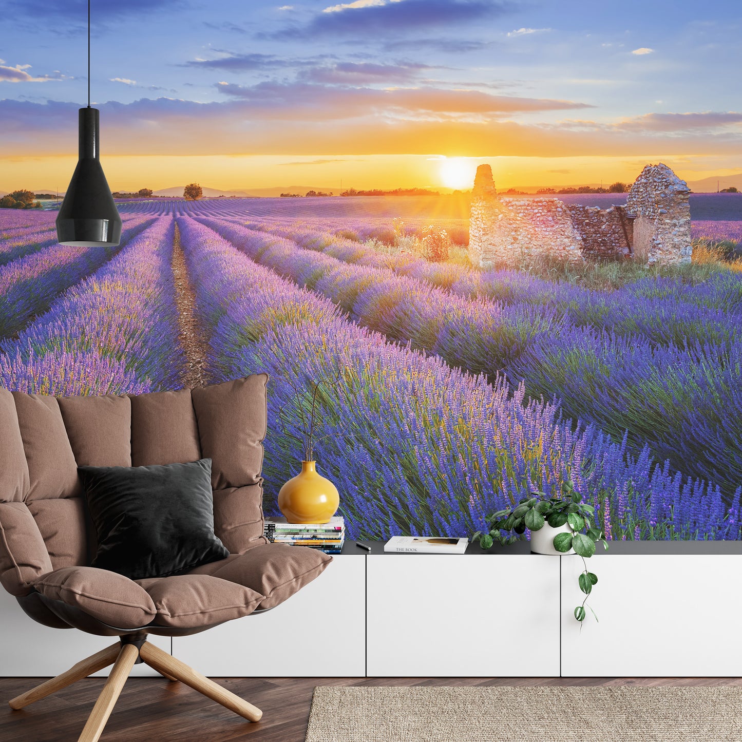Fototapete Landschaft Feld Lavendel