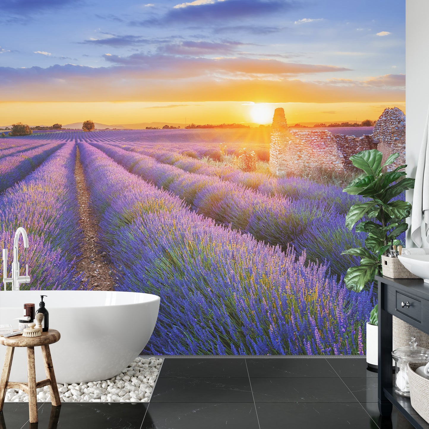 Fototapete Landschaft Feld Lavendel