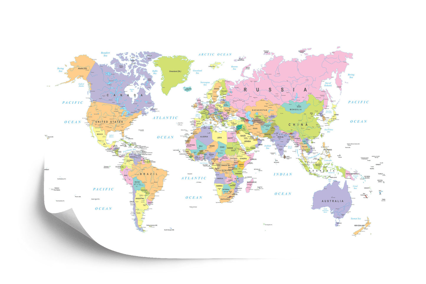 Fototapete Karte Der Welt