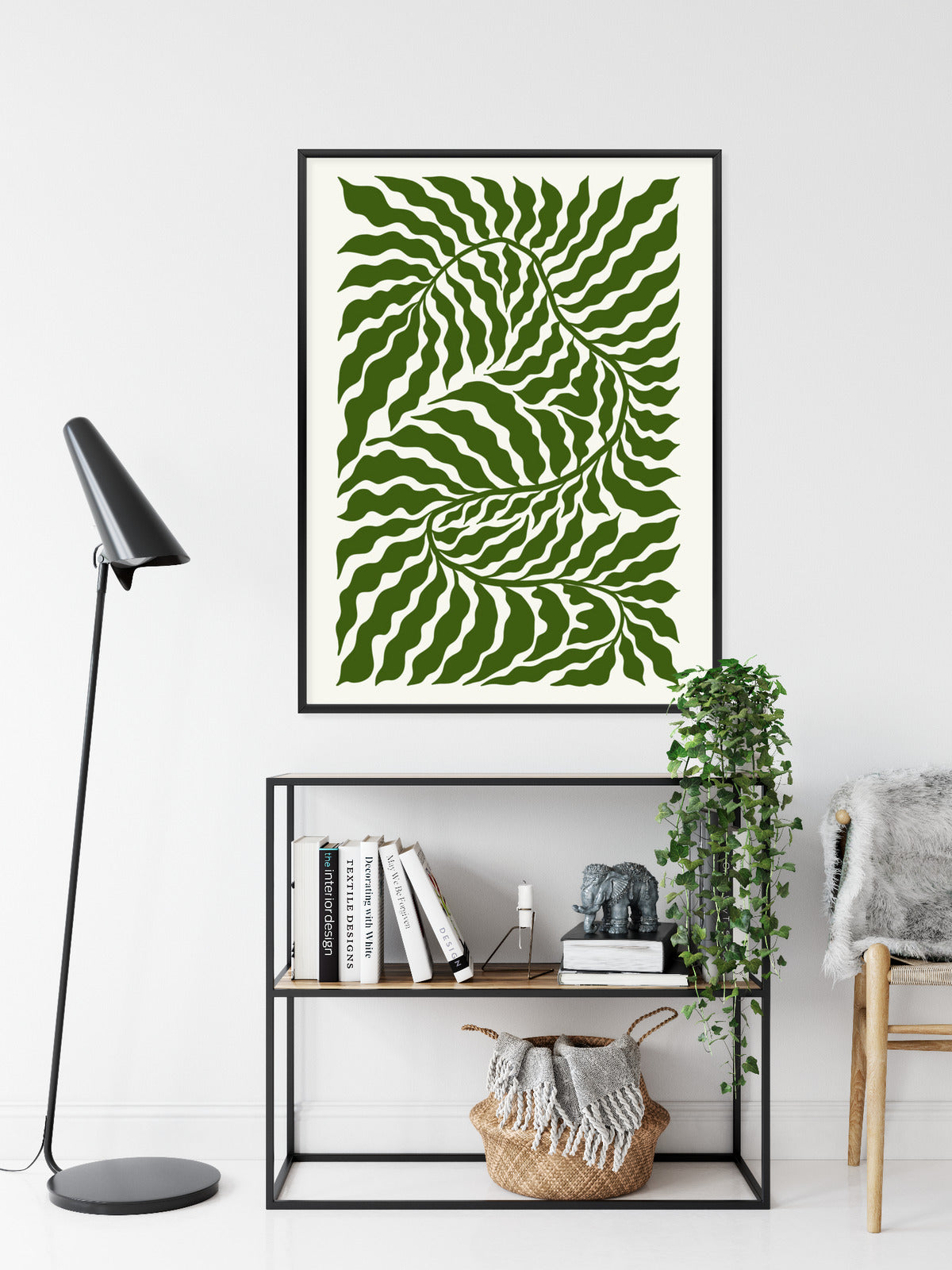 Poster Minimalistische Abstraktion Der Botanischen Komposition