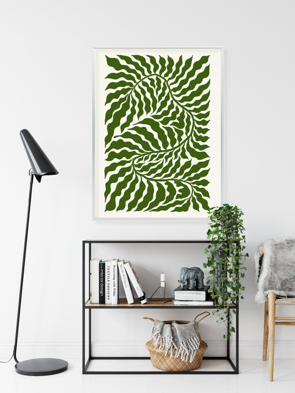 Poster Minimalistische Abstraktion Der Botanischen Komposition