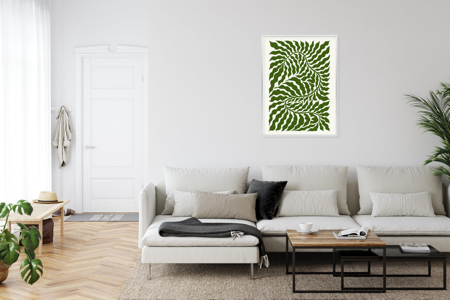 Poster Minimalistische Abstraktion Der Botanischen Komposition