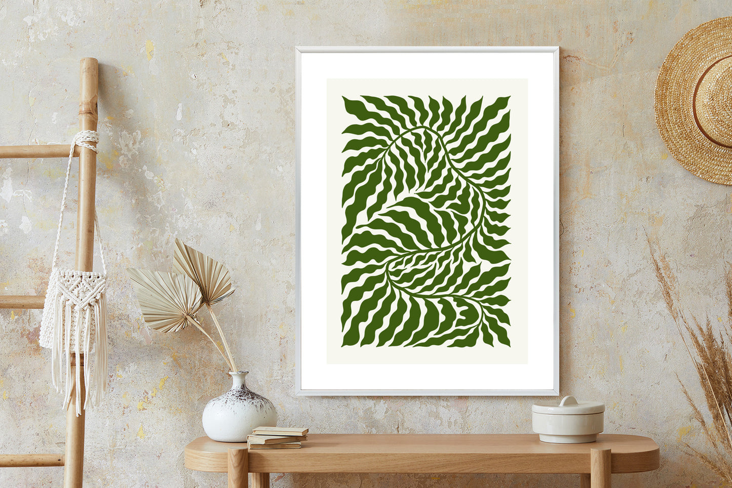 Poster Minimalistische Abstraktion Der Botanischen Komposition