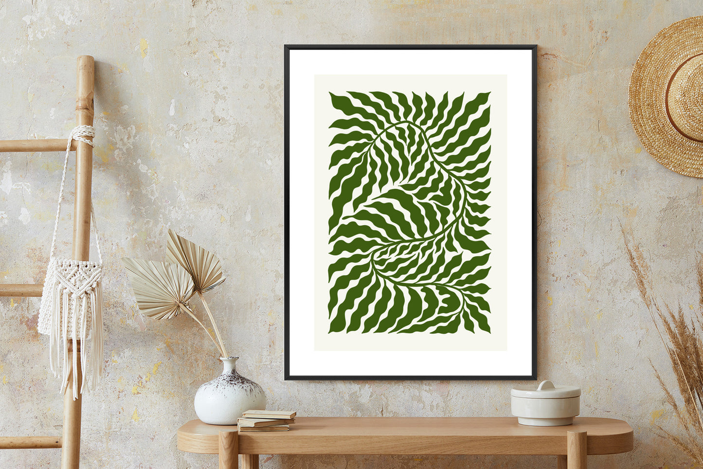 Poster Minimalistische Abstraktion Der Botanischen Komposition