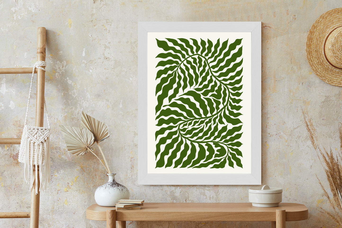 Poster Minimalistische Abstraktion Der Botanischen Komposition