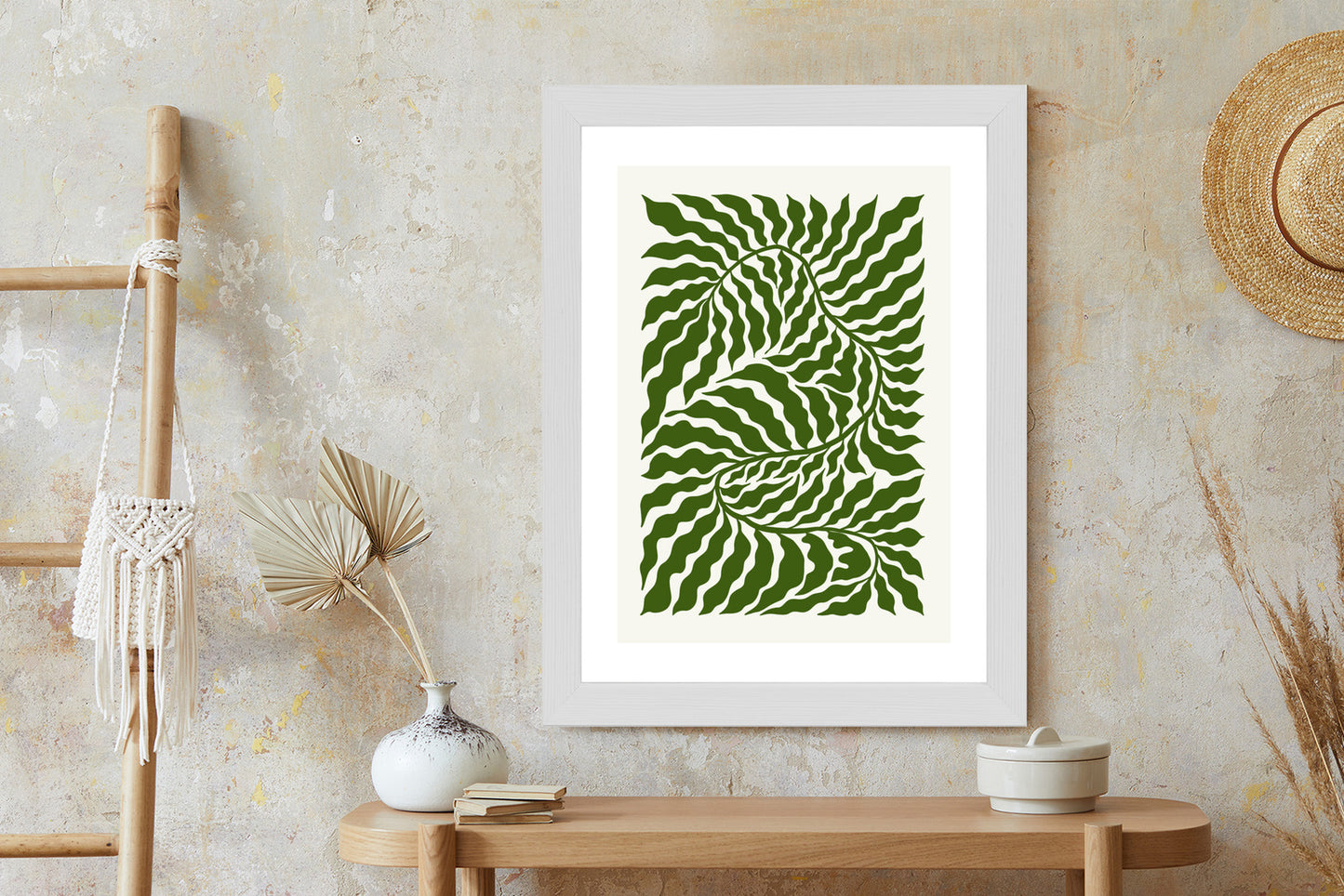 Poster Minimalistische Abstraktion Der Botanischen Komposition