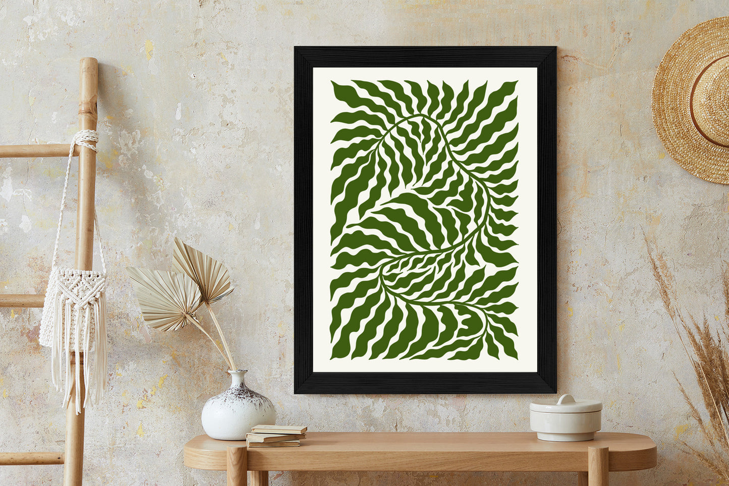 Poster Minimalistische Abstraktion Der Botanischen Komposition