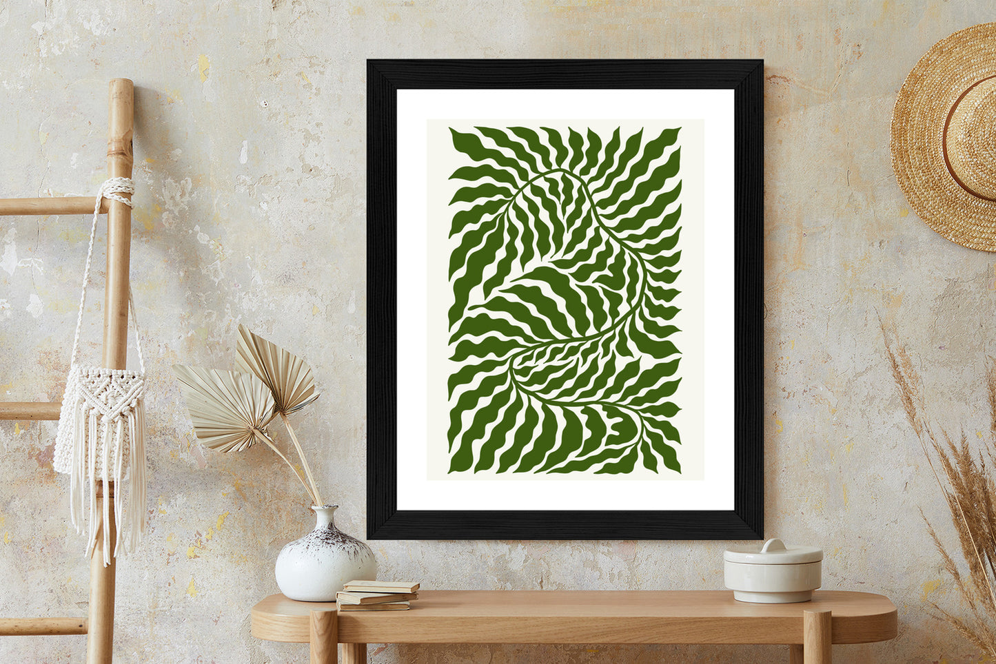 Poster Minimalistische Abstraktion Der Botanischen Komposition