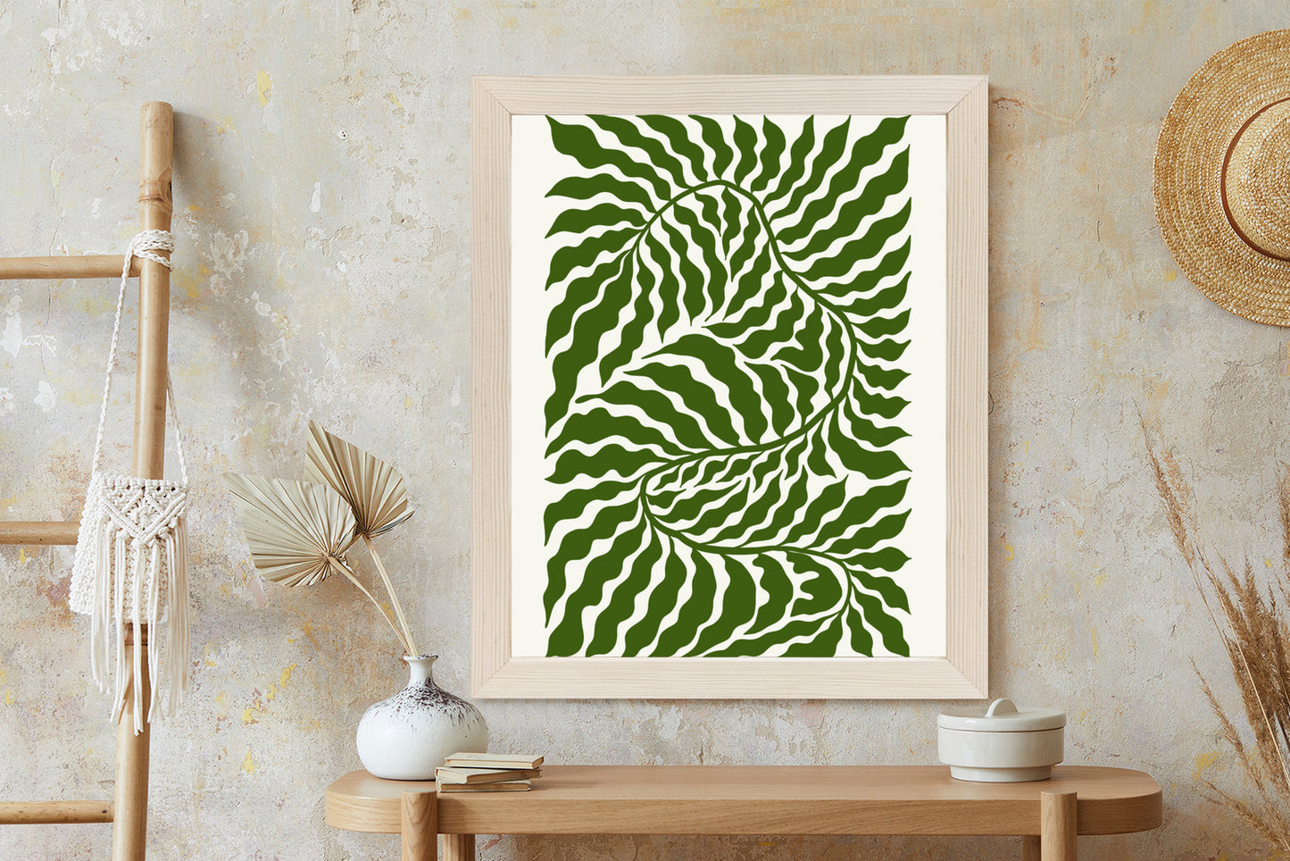 Poster Minimalistische Abstraktion Der Botanischen Komposition