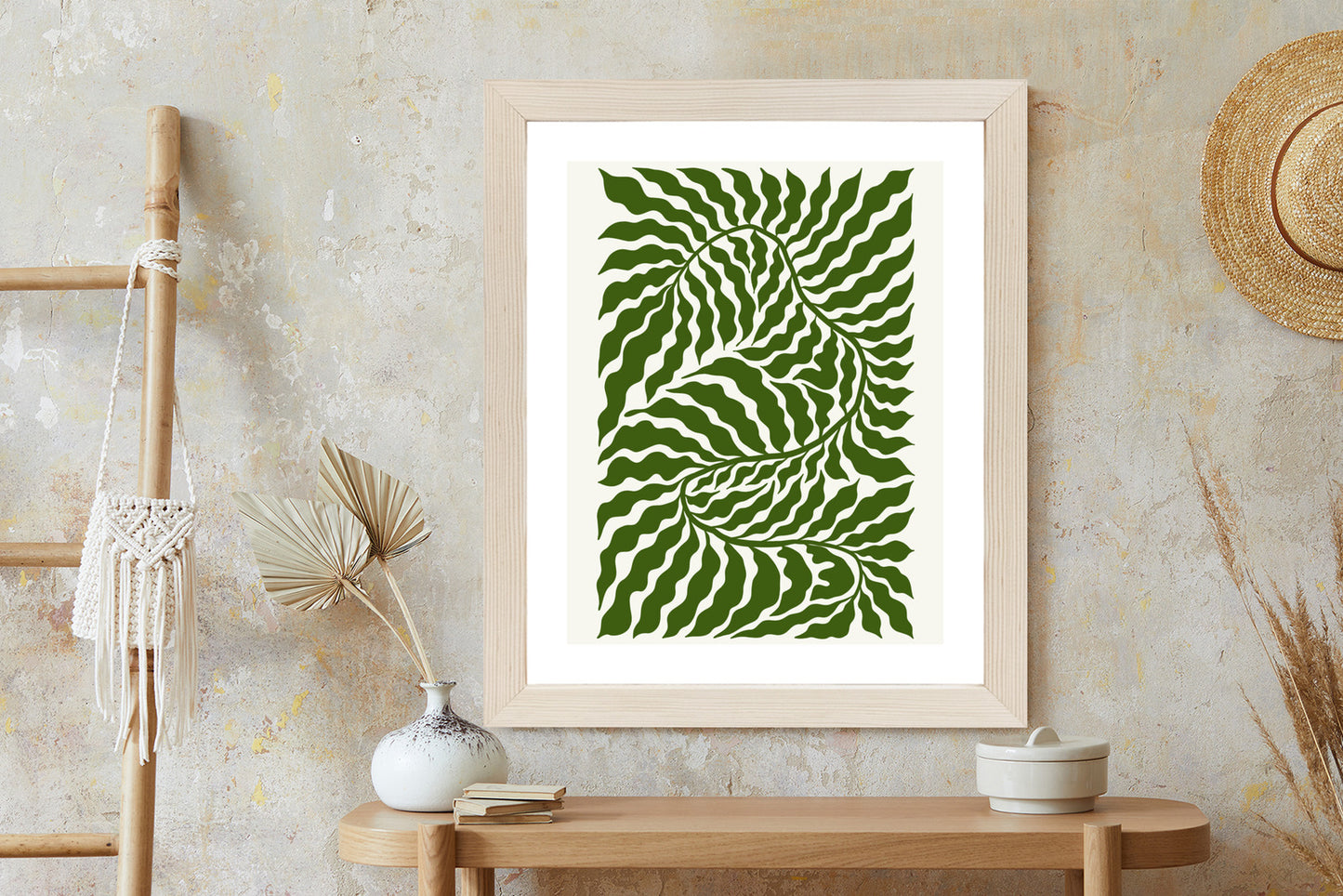 Poster Minimalistische Abstraktion Der Botanischen Komposition