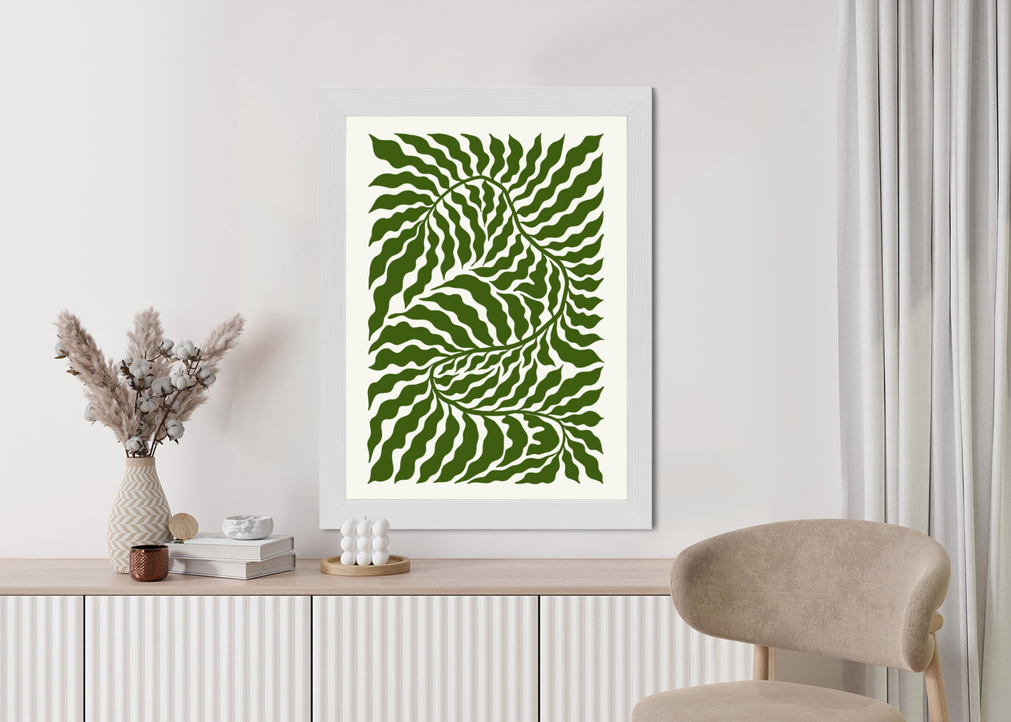 Poster Minimalistische Abstraktion Der Botanischen Komposition