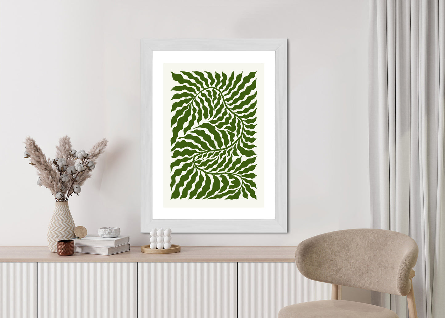 Poster Minimalistische Abstraktion Der Botanischen Komposition