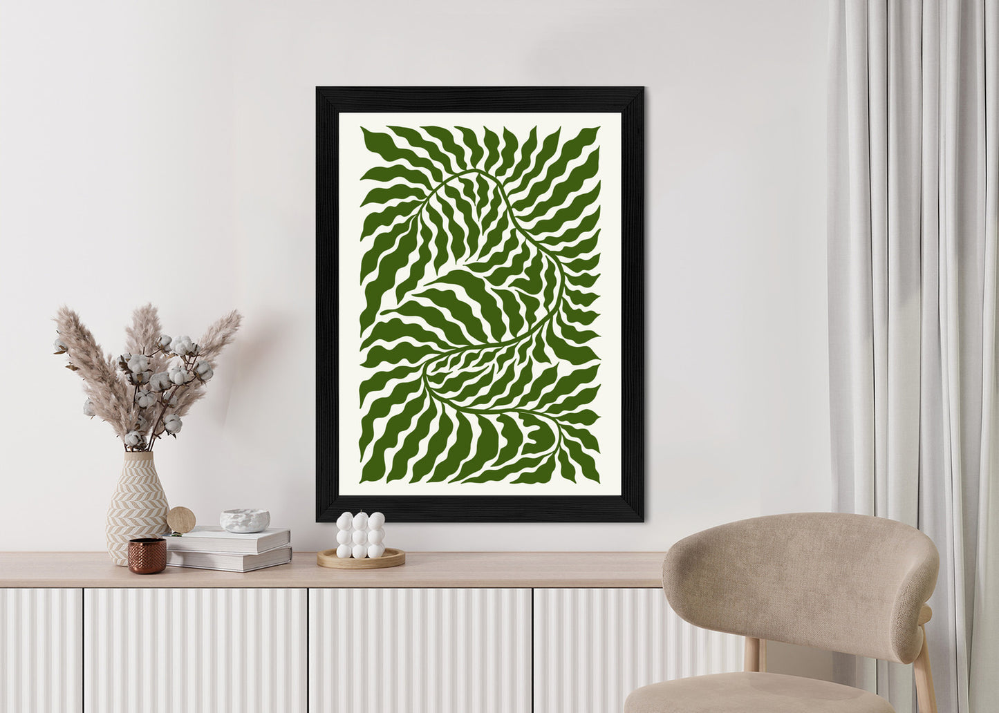 Poster Minimalistische Abstraktion Der Botanischen Komposition