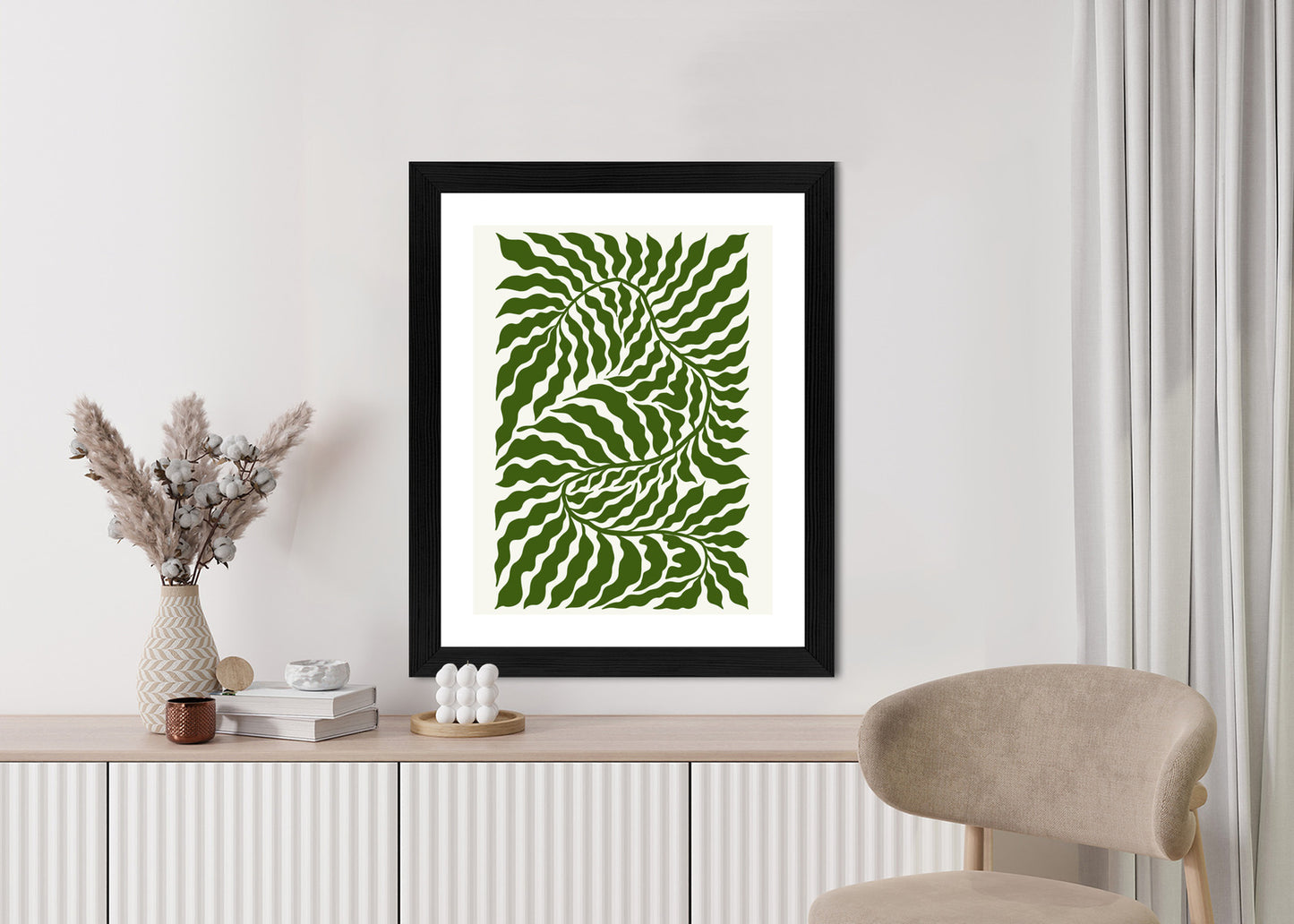 Poster Minimalistische Abstraktion Der Botanischen Komposition