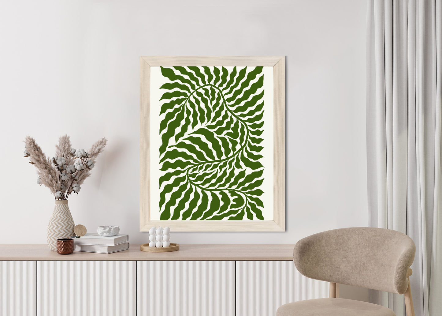 Poster Minimalistische Abstraktion Der Botanischen Komposition
