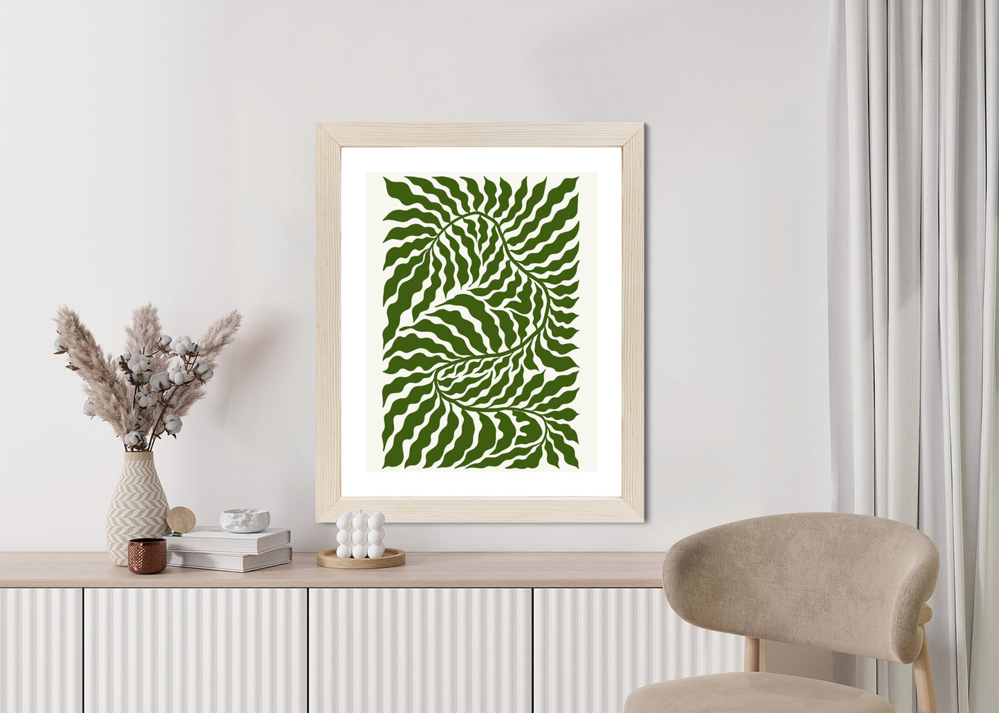 Poster Minimalistische Abstraktion Der Botanischen Komposition