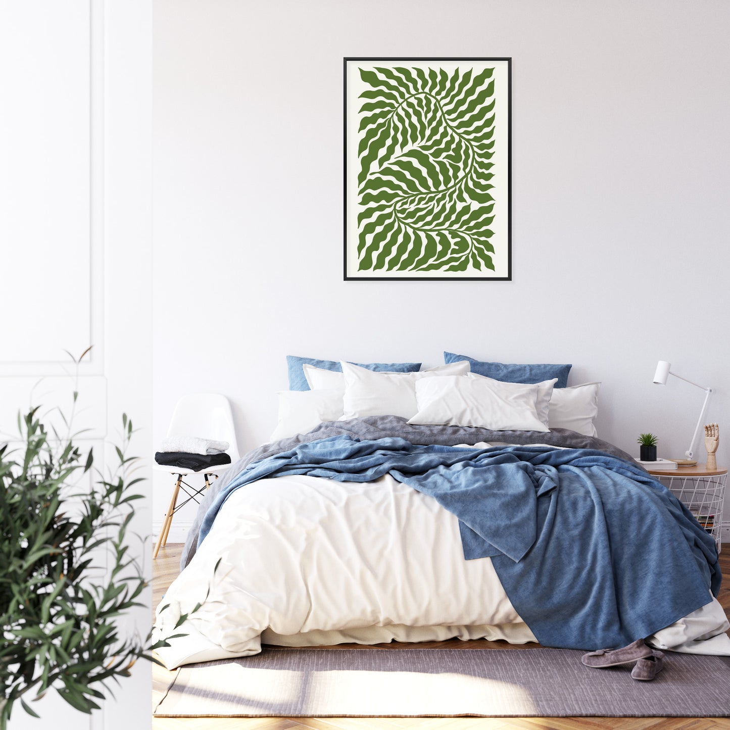 Poster Minimalistische Abstraktion Der Botanischen Komposition