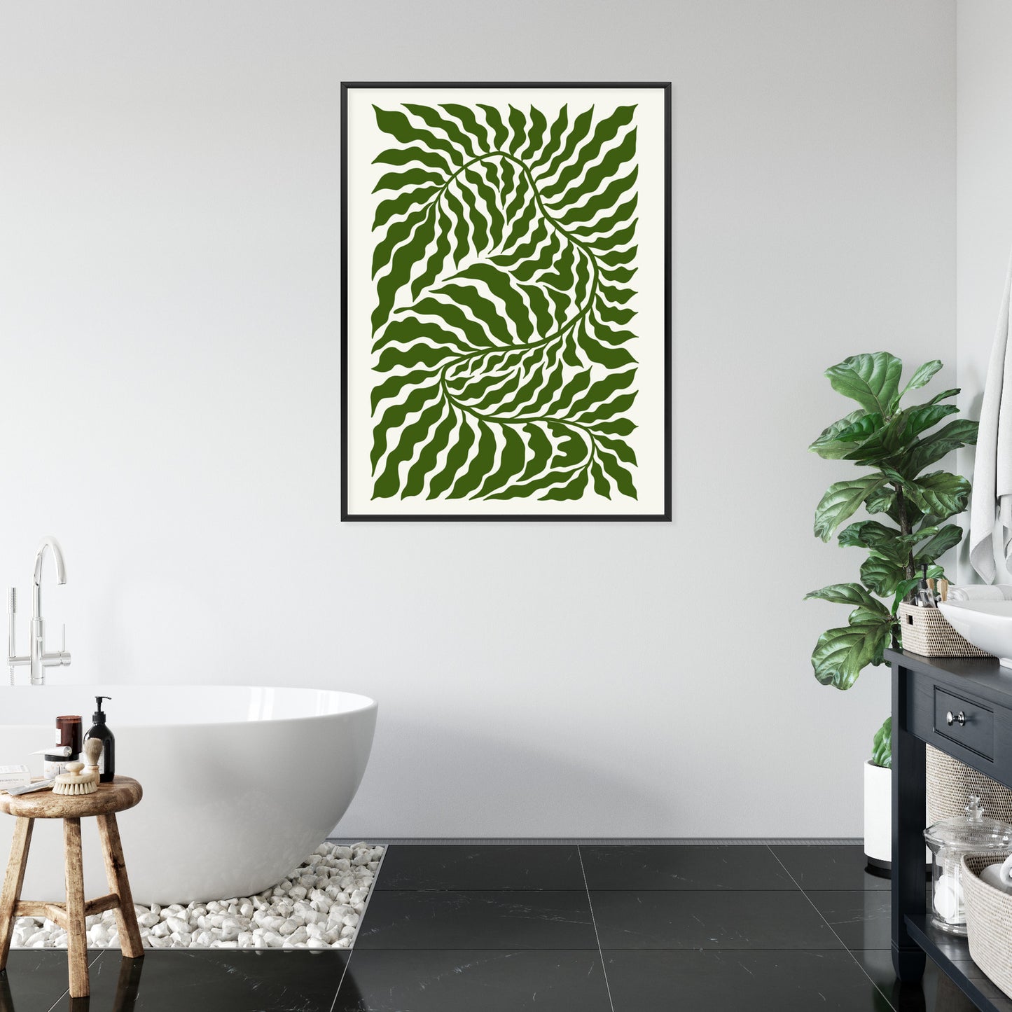 Poster Minimalistische Abstraktion Der Botanischen Komposition