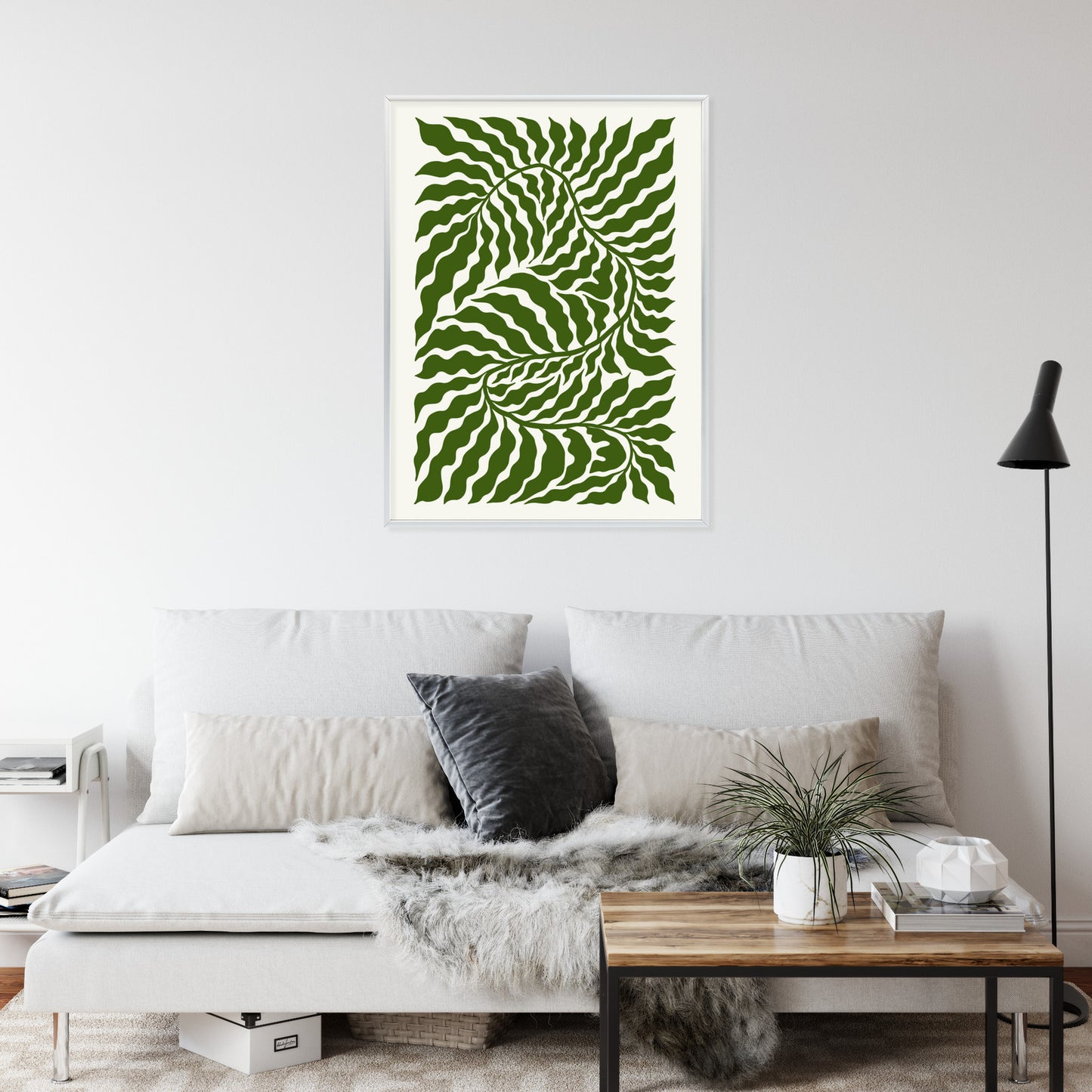 Poster Minimalistische Abstraktion Der Botanischen Komposition