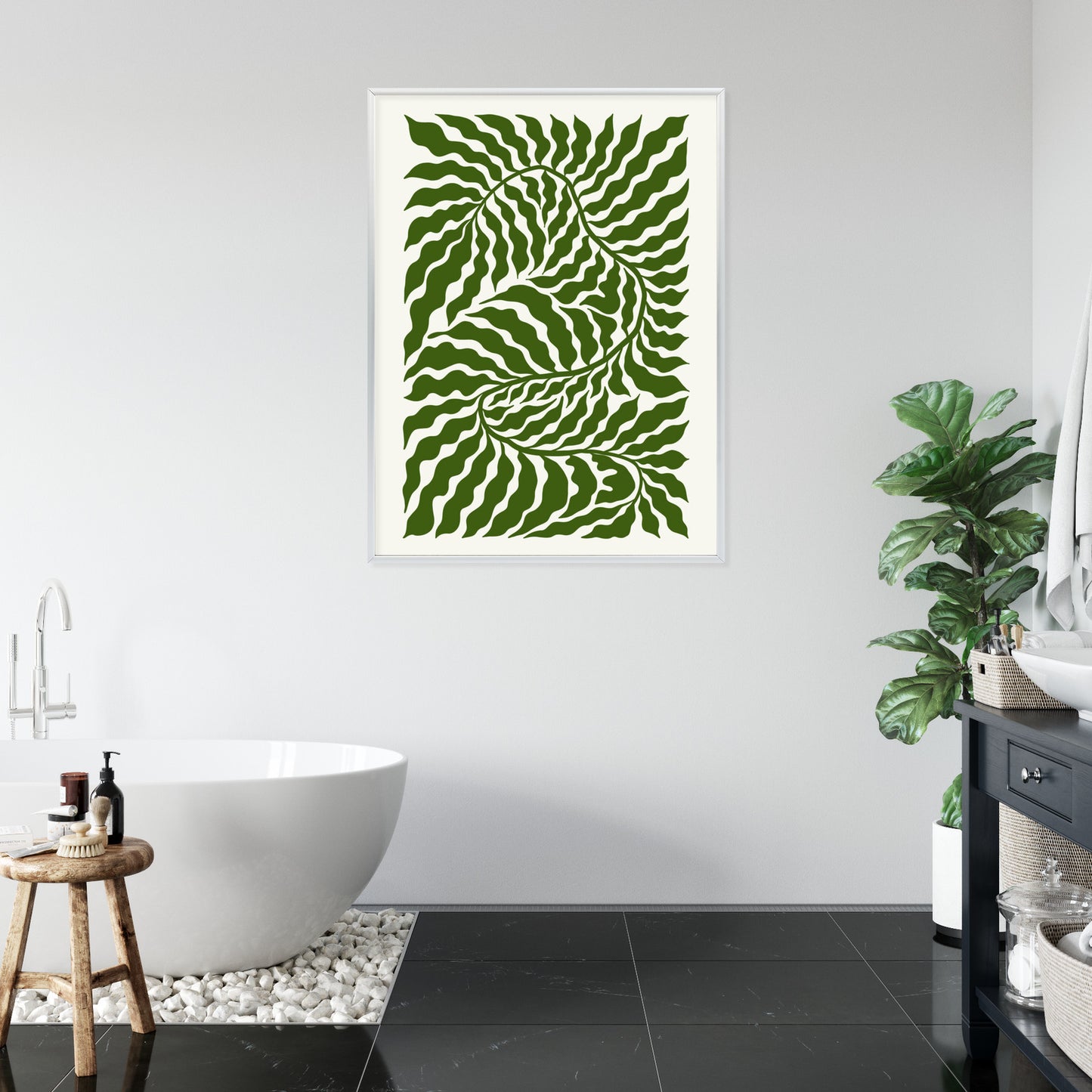 Poster Minimalistische Abstraktion Der Botanischen Komposition