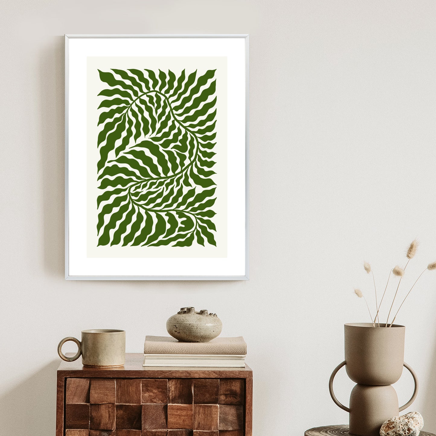 Poster Minimalistische Abstraktion Der Botanischen Komposition
