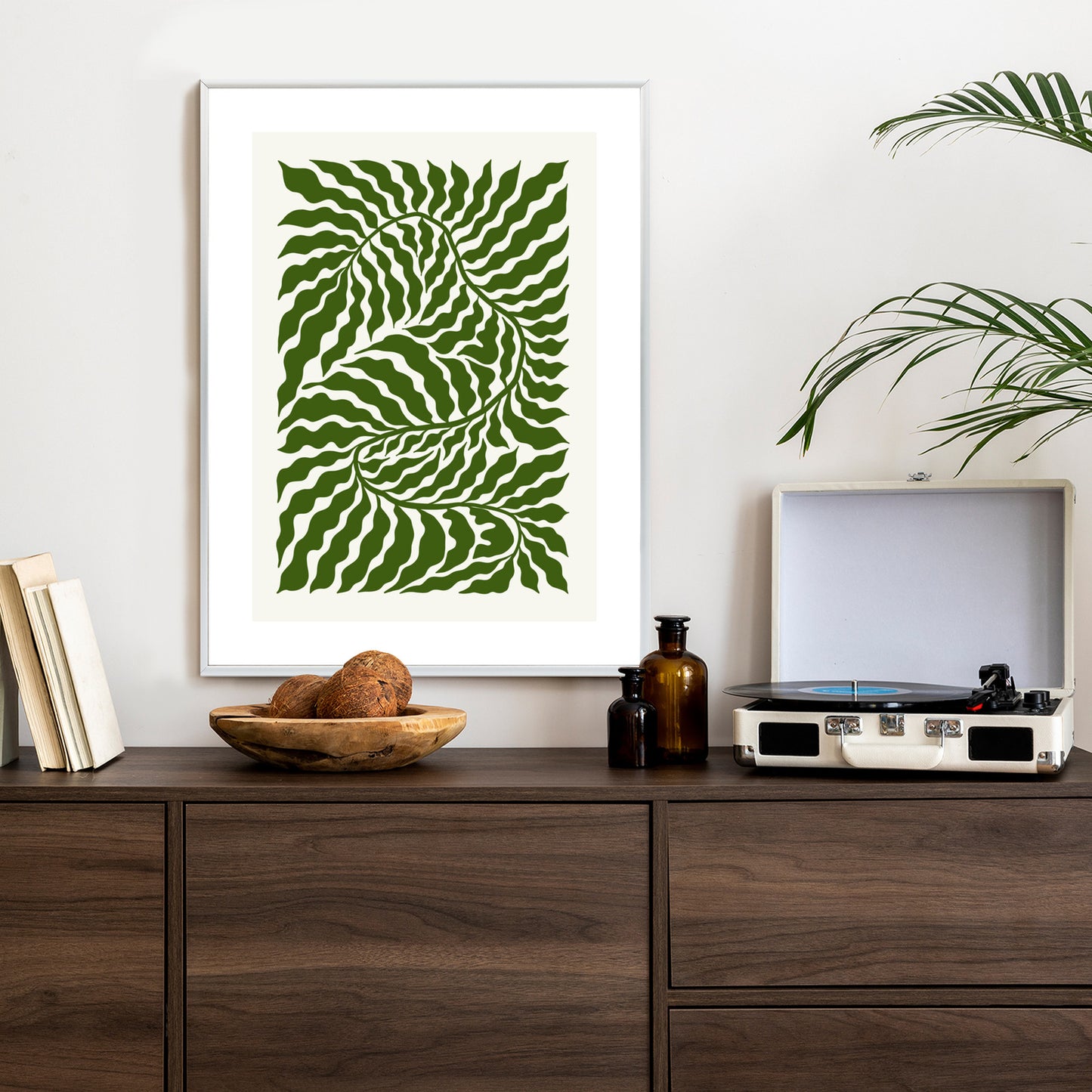 Poster Minimalistische Abstraktion Der Botanischen Komposition