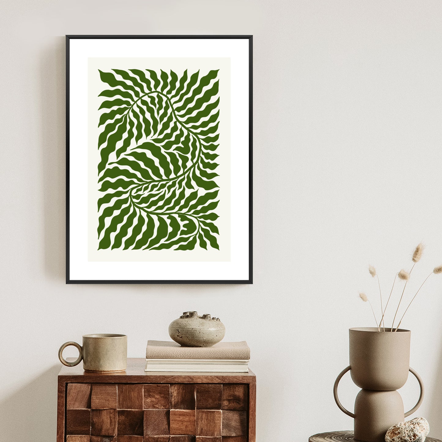 Poster Minimalistische Abstraktion Der Botanischen Komposition
