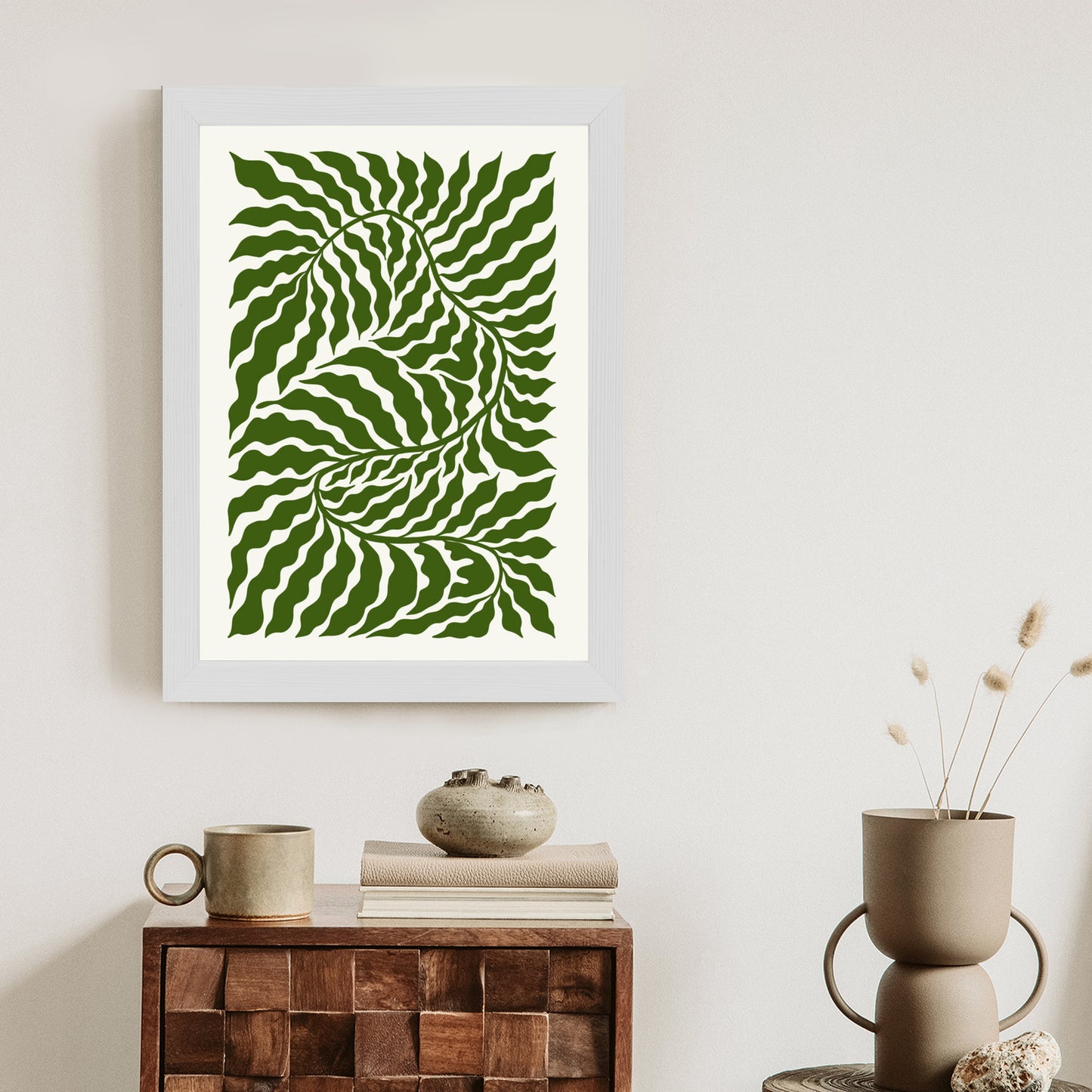 Poster Minimalistische Abstraktion Der Botanischen Komposition