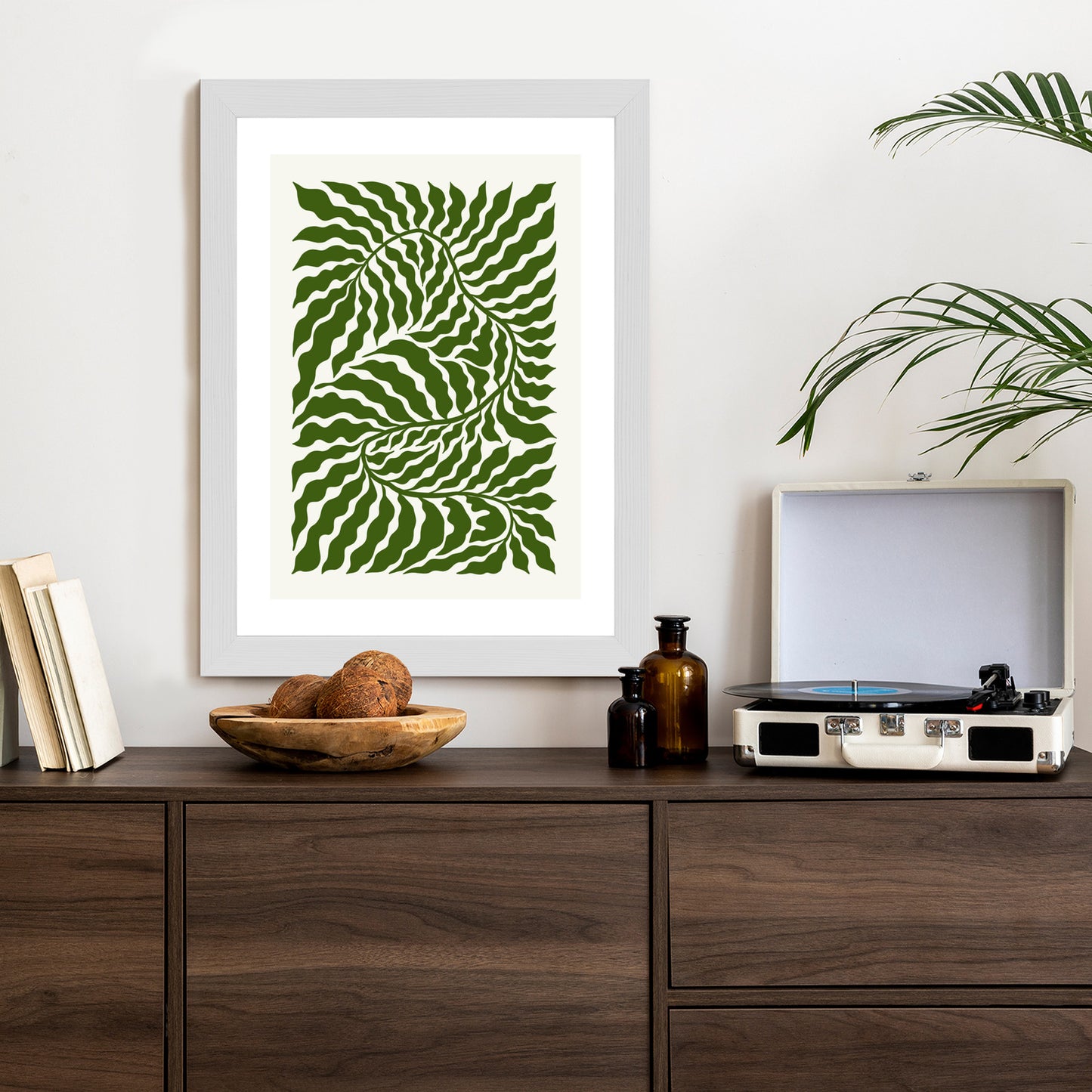 Poster Minimalistische Abstraktion Der Botanischen Komposition