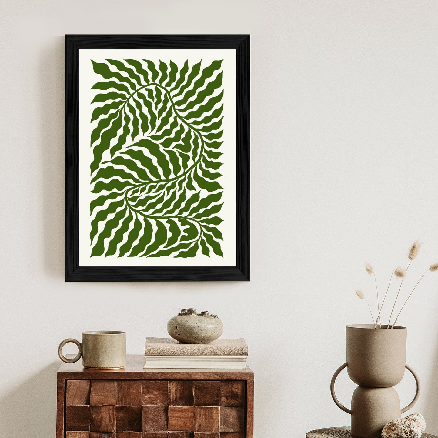 Poster Minimalistische Abstraktion Der Botanischen Komposition