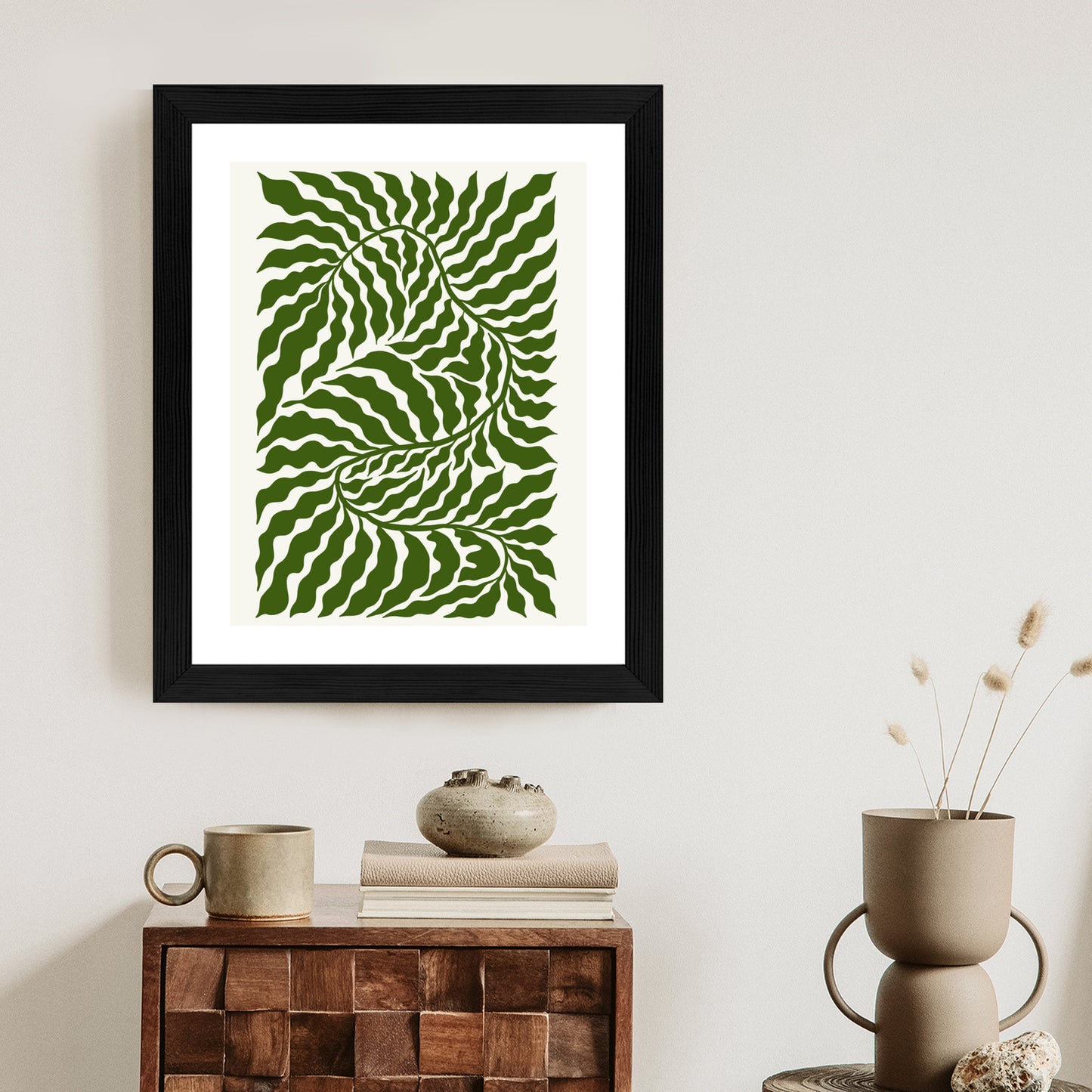 Poster Minimalistische Abstraktion Der Botanischen Komposition