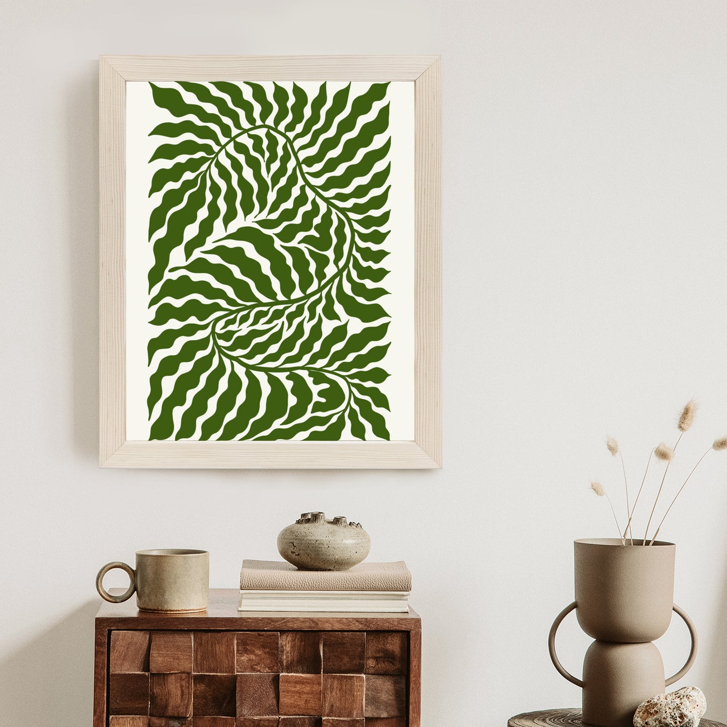 Poster Minimalistische Abstraktion Der Botanischen Komposition