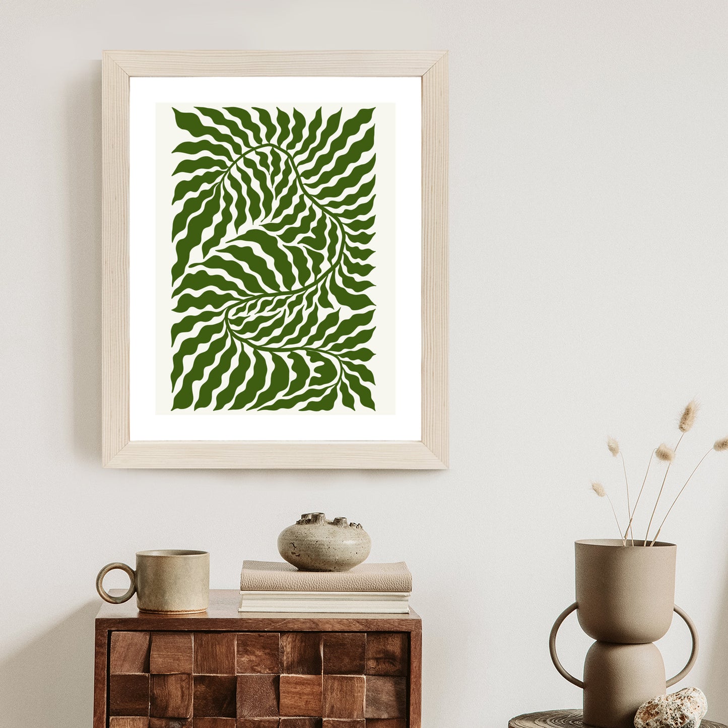 Poster Minimalistische Abstraktion Der Botanischen Komposition