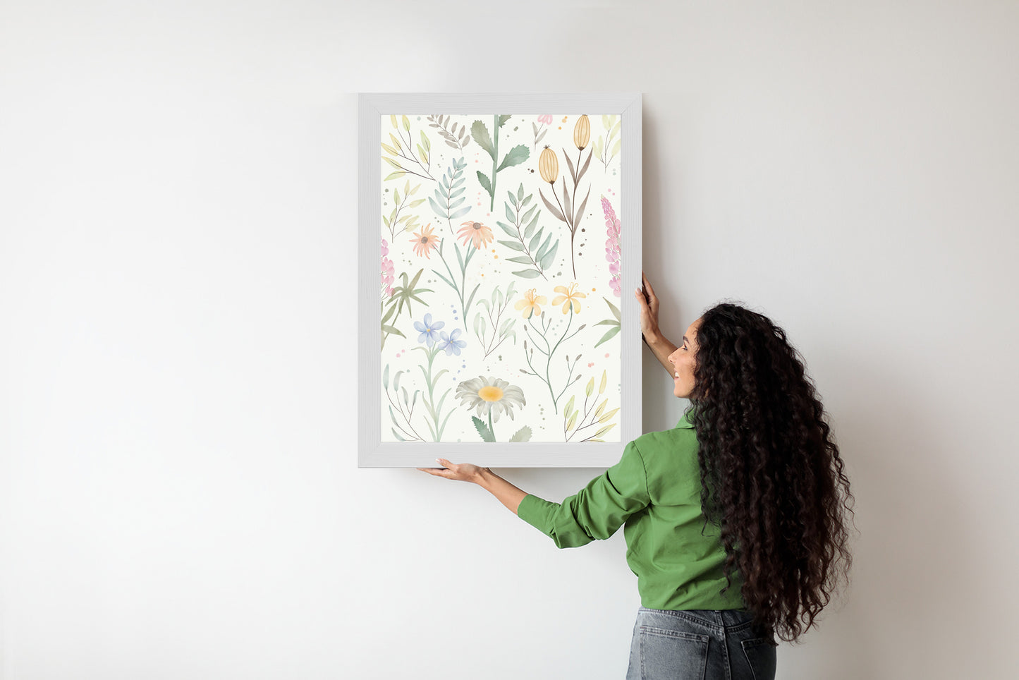 Poster Pastellaquarell-Wildblumen