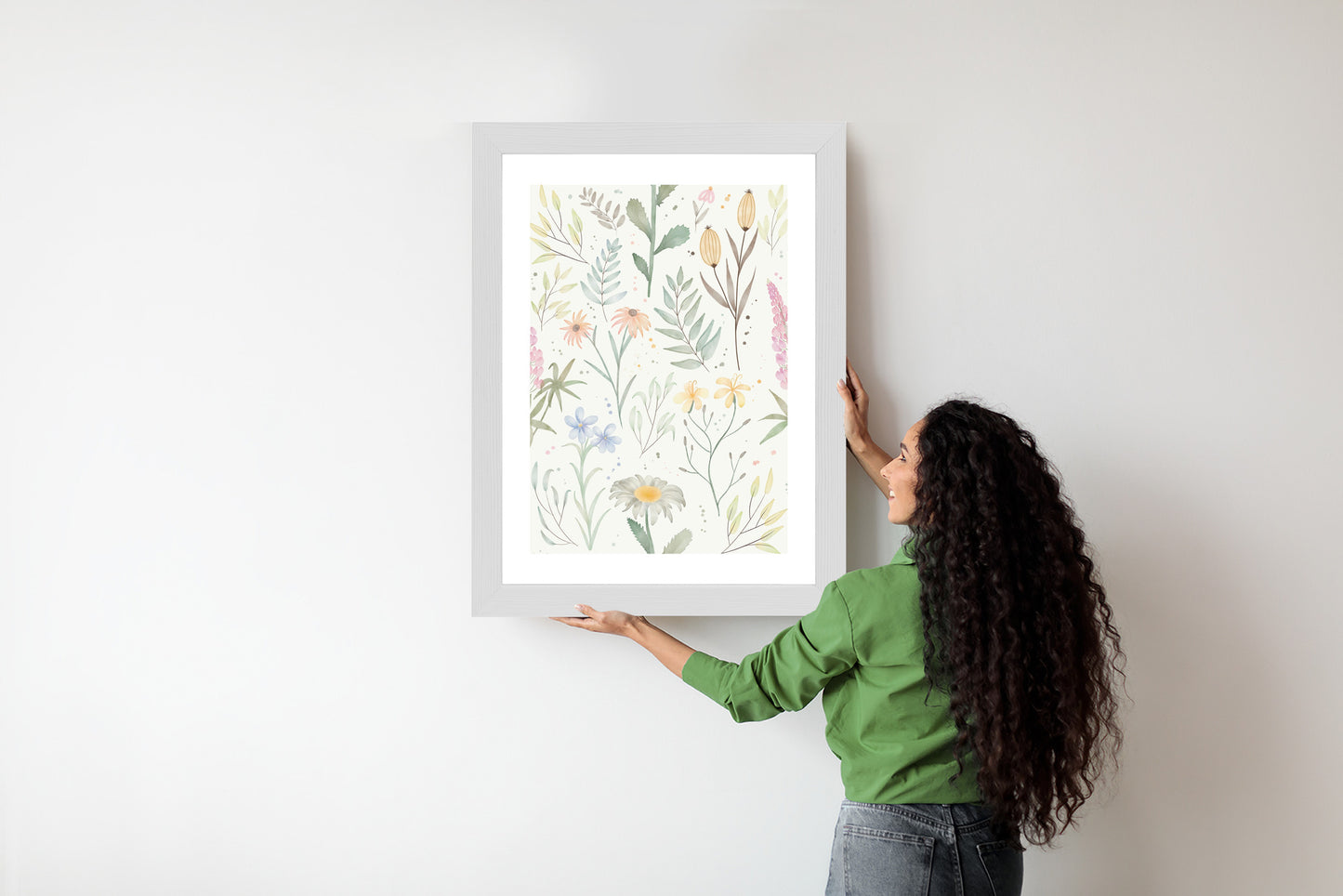 Poster Pastellaquarell-Wildblumen