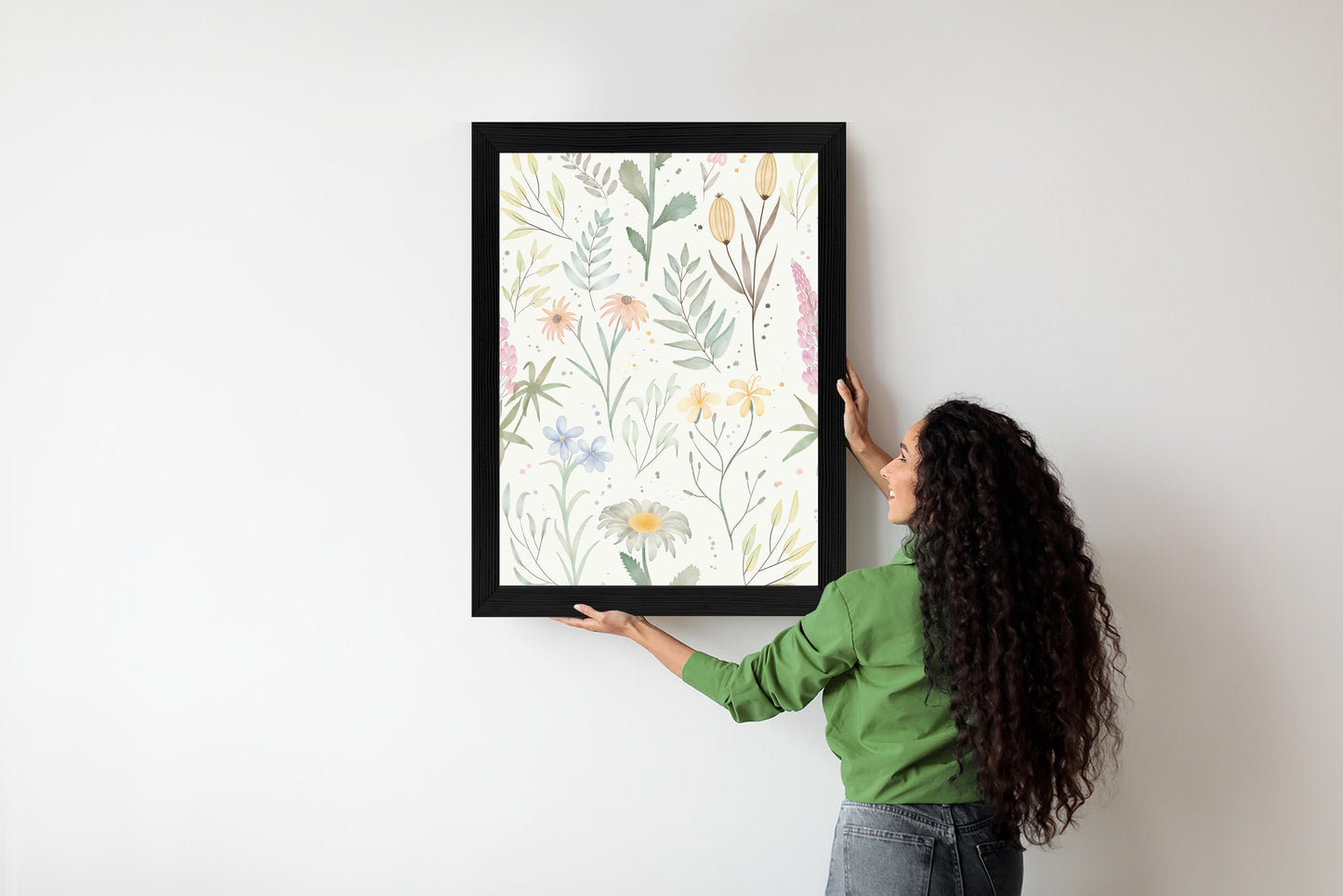 Poster Pastellaquarell-Wildblumen